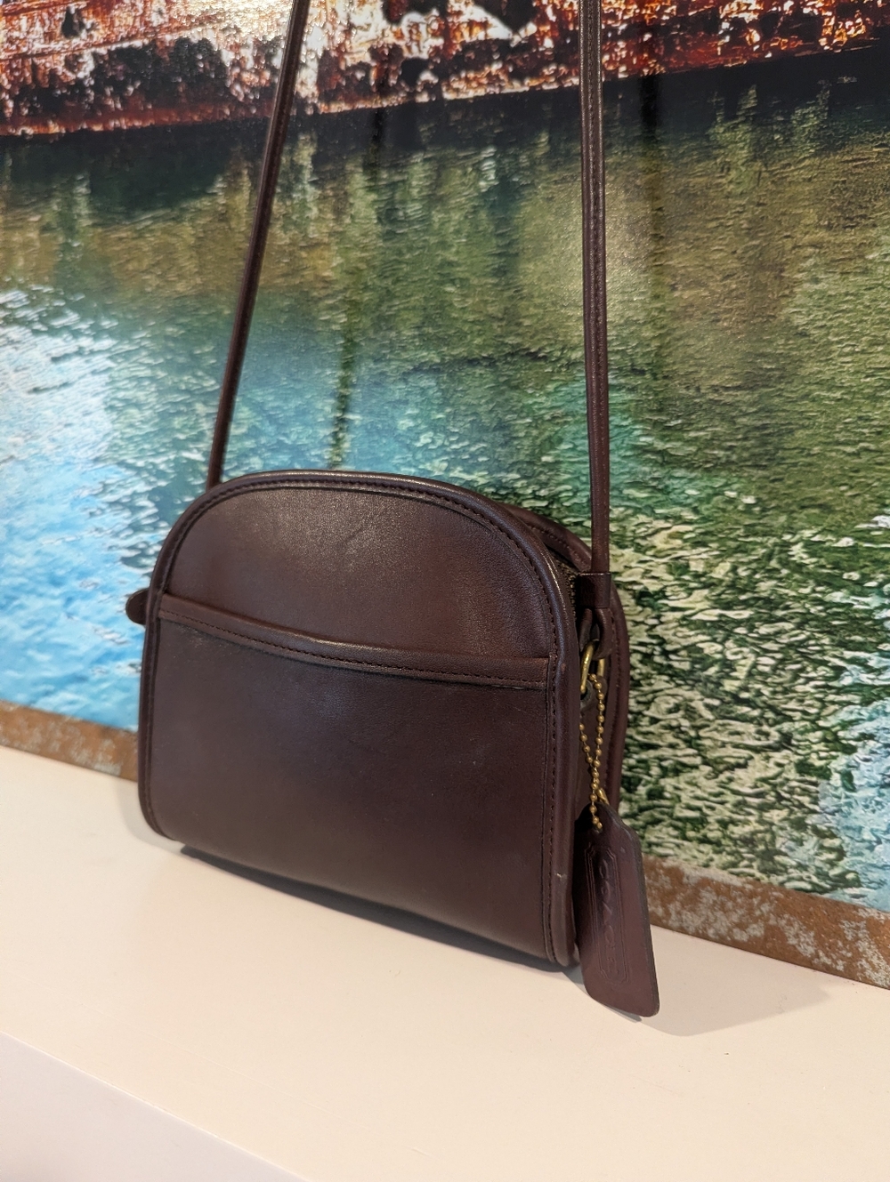 Vintage COACH 9017 brown Abbie Small Crossbody Bag With COACH Tag Attached - Picture 3 of 12